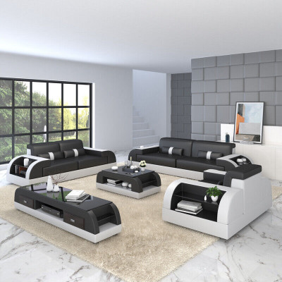 Ensemble de canapés Rembourrage 3-2-1 Ensemble de canapés Design Canapés Cuir Modernes