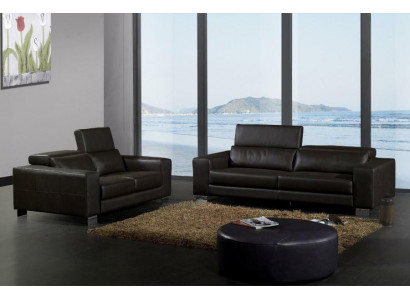 Ensemble de canapé 3+2+1 places Design Canapés Revêtement en cuir Canapés Relax