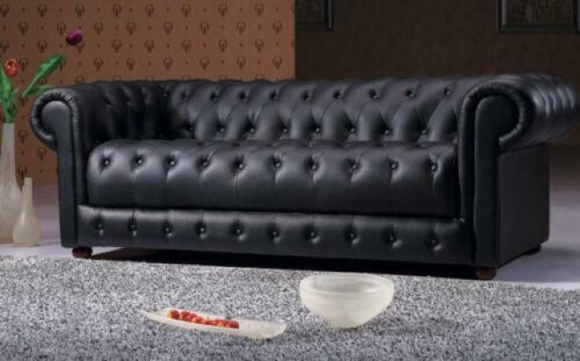 Ensemble de coussins de siège en cuir pour canapé Chesterfield suite de chaises design canapé canapé suite
