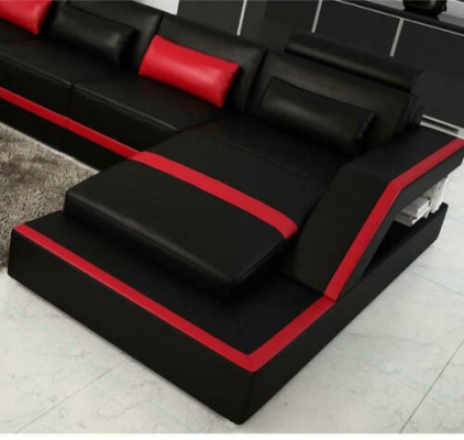 Canapé en cuir canapé canapé canapé d'angle coin siège de fauteuil meublé salon paysager