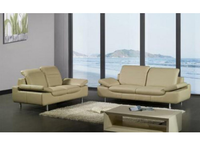 Set de canapés Canapé Canapé en cuir Assise Rembourrage Sets Canapés 3 places 1 place