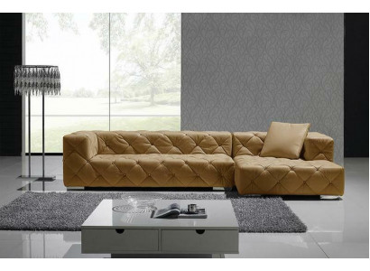 Canapé moderne en cuir Chesterfield Canapé en cuir Paysage vivant Canapé d'angle Canapé en cuir