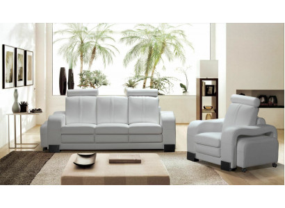 Canapé en cuir 3 places canapé canapé TV fauteuil canapé rembourré canapé de salon