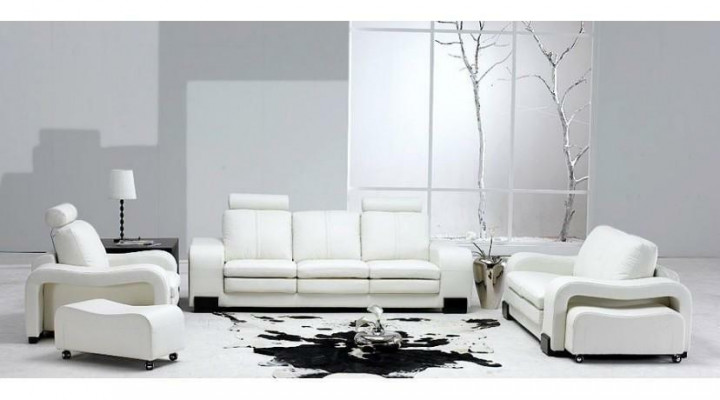 Canapé en cuir 3 places canapé canapé TV fauteuil canapé rembourré canapé de salon