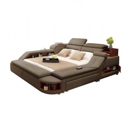 Conception de lit exclusive Lits rembourrés Étagère Économiser Étagères Doubles sûres