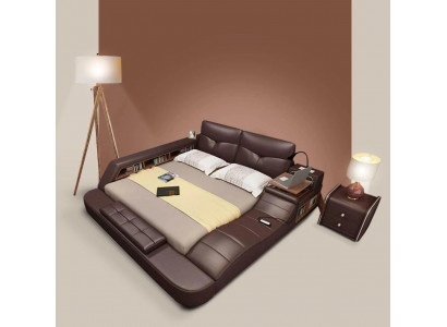 Design en cuir de luxe Lits rembourrés Lit double Moderne Décoration de lit Mariage Exclusive