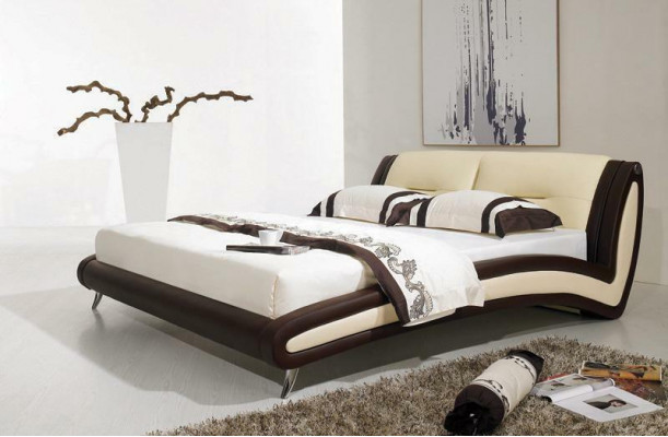 Lit de concepteur Lits Lit de mariage Lit double Lit rembourré Chambre à coucher Lit en cuir