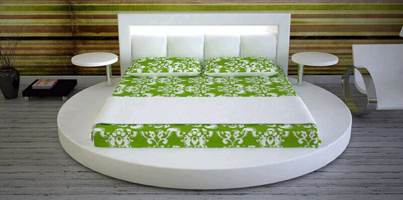 Lit rond Lits design ronds Hôtel en cuir Double cadre Luxueux Sommeil