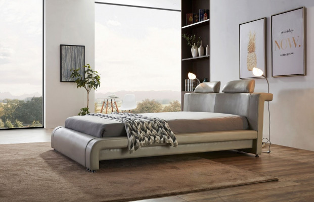 Lit double design Lit en cuir Lits Literie en cuir Chambre à coucher Mariage