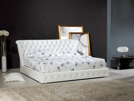 Lit de designer Chesterfield en cuir de luxe Double lits d'hôtel Chambre de luxe pour dormir