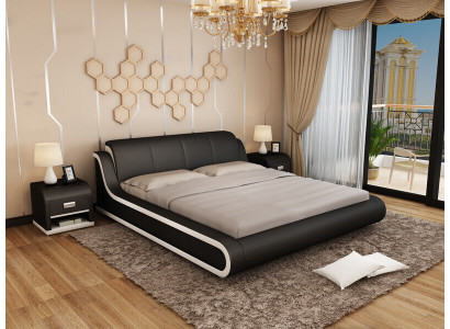 Conception de lit en cuir Lit double Lits Lit Rembourrage en cuir Chambre de chambre de mariage
