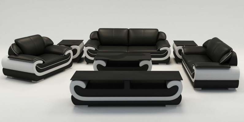 Canapé en cuir Canapé Canapé Salon paysage 3+2 places Suite Design Canapé Moderne xlfurniture.co.uk