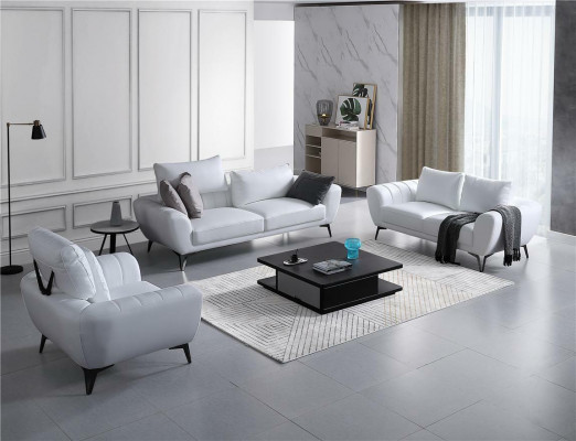 Canapé en cuir Canapé Paysage de vie 3+2 places Suite Design Canapé moderne