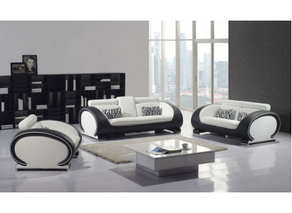 Canapé 2 places Design Canapés Modernes Tissu d'ameublement Siège 2 places Cuir neuf