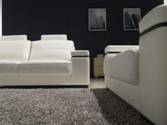 Canapé 2 places Design Canapés Modernes Revêtement en Tissu Siège en Cuir à Deux Places Nouveau