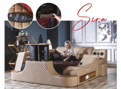 Lit multifonction Mobilier de chambre Lits Lit de luxe avec télévision Lit double neuf