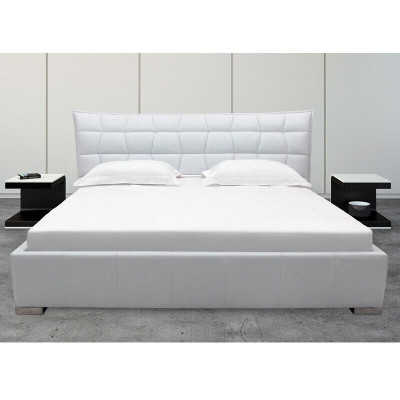 Conception de lit en cuir Lits doubles de luxe Mariage moderne Cadre de sommeil d'hôtel