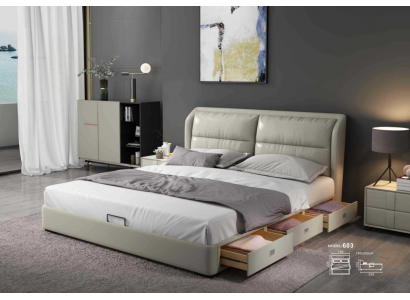 Lit designer Lit Chambre Lits Textile Cuir Hôtel Luxe Rembourrage Tissu en velours