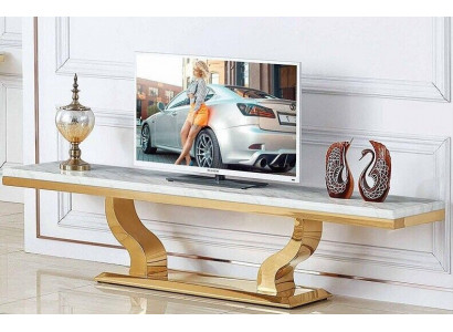 Buffet design moderne en acier inoxydable pour télévision, étagère, commode, console neuve.