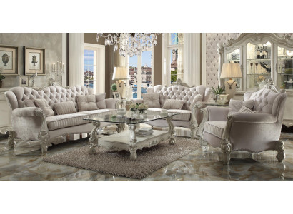 Canapé Chesterfield en ensemble de 3+2 places, Canapé design en tissu, Canapés.