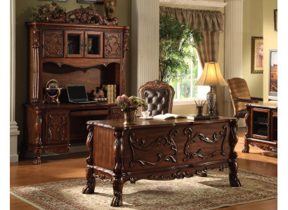 Chaise de bureau, bureau d'ordinateur, bureau de designer, tables de bureau, Baroque, Rococo, ensemble de 3 pièces.