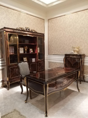 Mobilier Salle d'étude Bureau Meubles Table Fauteuil Ensemble de 2 pièces Suite Bureau
