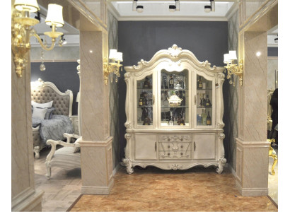Vitrine de luxe vitrine de magasin vitrines garde-robe en verre de style antique baroque Rococo.
