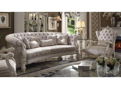 Canapé Chesterfield 4 places Canapé en tissu de luxe classique Baroque