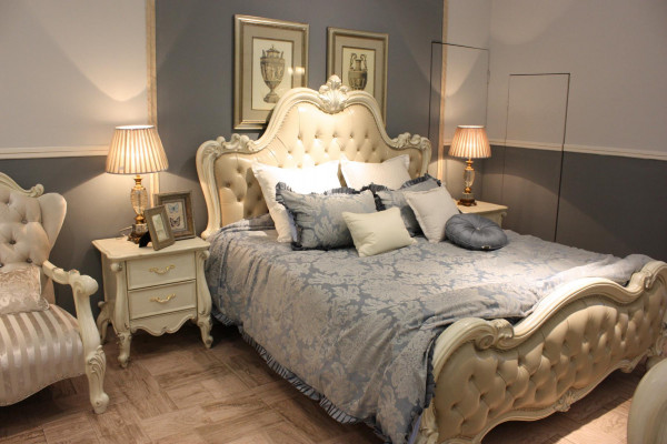 Lit design double luxe pour chambre à coucher décorative lits en cuir hôtel 180x200cm