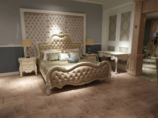 Lits Chesterfield de luxe Lit en cuir royal Hôtel Palace Lit double