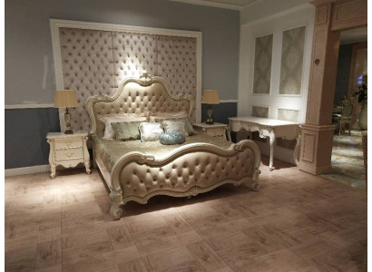 Lits Chesterfield de luxe Lit en cuir royal Hôtel Palace Lit double