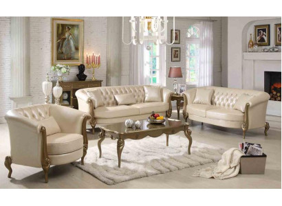 Ensemble de canapé de mobilier de luxe Canapé Canapé Rembourrage 3+2+1 places avec table basse Canapés