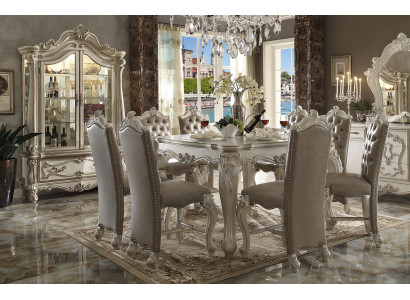 Suite de salle à manger royale Table à manger rectangulaire avec x8 chaises Mobilier baroque rococo