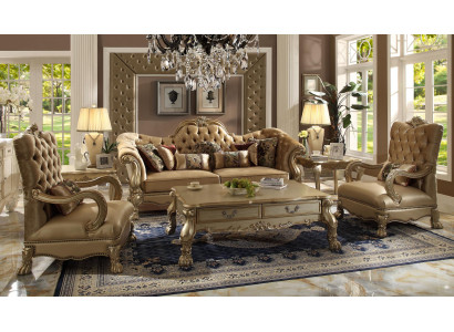 Ensemble de canapé 3+1+1 places Tissu Canapés Canapé Chesterfield de luxe