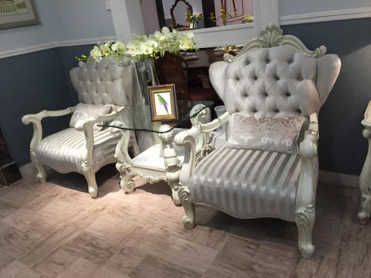 Salon Club Suite Ensemble de 3 pièces 2x Fauteuil Table d'appoint Table Canapé Suite nouveau