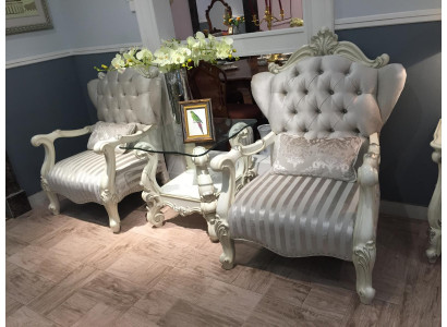 Salon Club Suite Ensemble de 3 pièces 2x Fauteuil Table d'appoint Table Canapé Suite nouveau