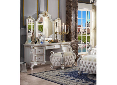 Meubles baroques sculptés Coiffeuse Tabouret Décoration Miroir Chambre