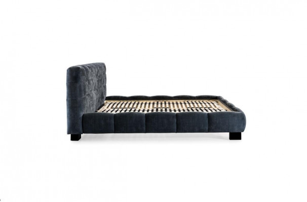Lit Gris Chambre Mobilier Textile Design 160x200cm Lits Velours