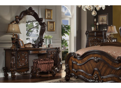 Coiffeuse Miroir Tabouret Console de luxe Chambre Commode Style baroque