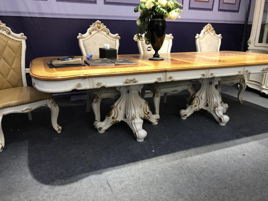 Style rococo baroque Mobilier Table de salle à manger Tables Suite de salle à manger Sculpté