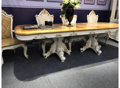 Style rococo baroque Mobilier Table de salle à manger Tables Suite de salle à manger Sculpté