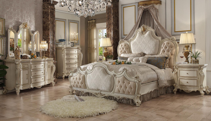 Coffre de luxe Buffet Miroir Baroque Rococo Mobilier classique Commodes en bois 2 pièces
