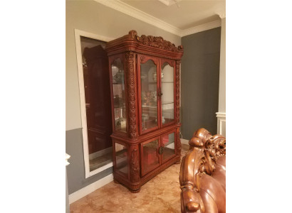 Vitrine élégante de style antique baroque rococo armoire décoration de vitrine de salon