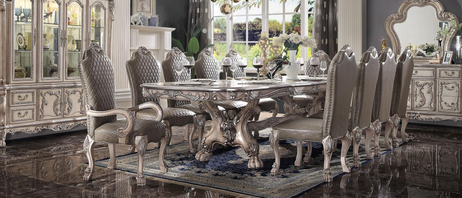 Grand chevalier Table Baroque Table à manger xxl 345cm Tables en bois Meubles classiques neufs