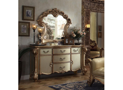 Buffet Bahut Commode Miroir Véritable Artisanat Bois Classique Baroque Rococo