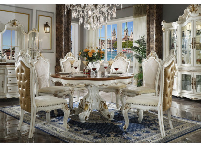 Salle à manger Royale Style Baroque Rococo - Table & 8 chaises Chesterfield
