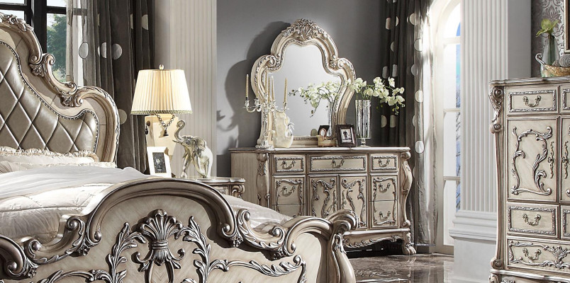 Miroir Commode Chambre Bois Ensemble Meubles Classic Commode 2pcs. Buffet