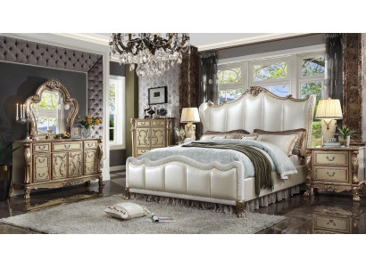 Bahut en bois sculpté commode + commode miroir Commodes consoles baroques rococo 2 pièces.