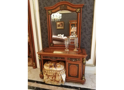 Classe de luxe Baroque Rococo Coiffeuse Miroir Tabouret Commode Consoles Table