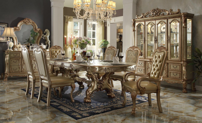 Classique r Luxe Table Bois Tables Rococo Baroque Déco Style Antique Salle à manger Salon